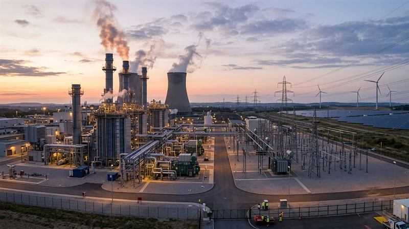 Power generation plant with gas turbine units and cooling tower